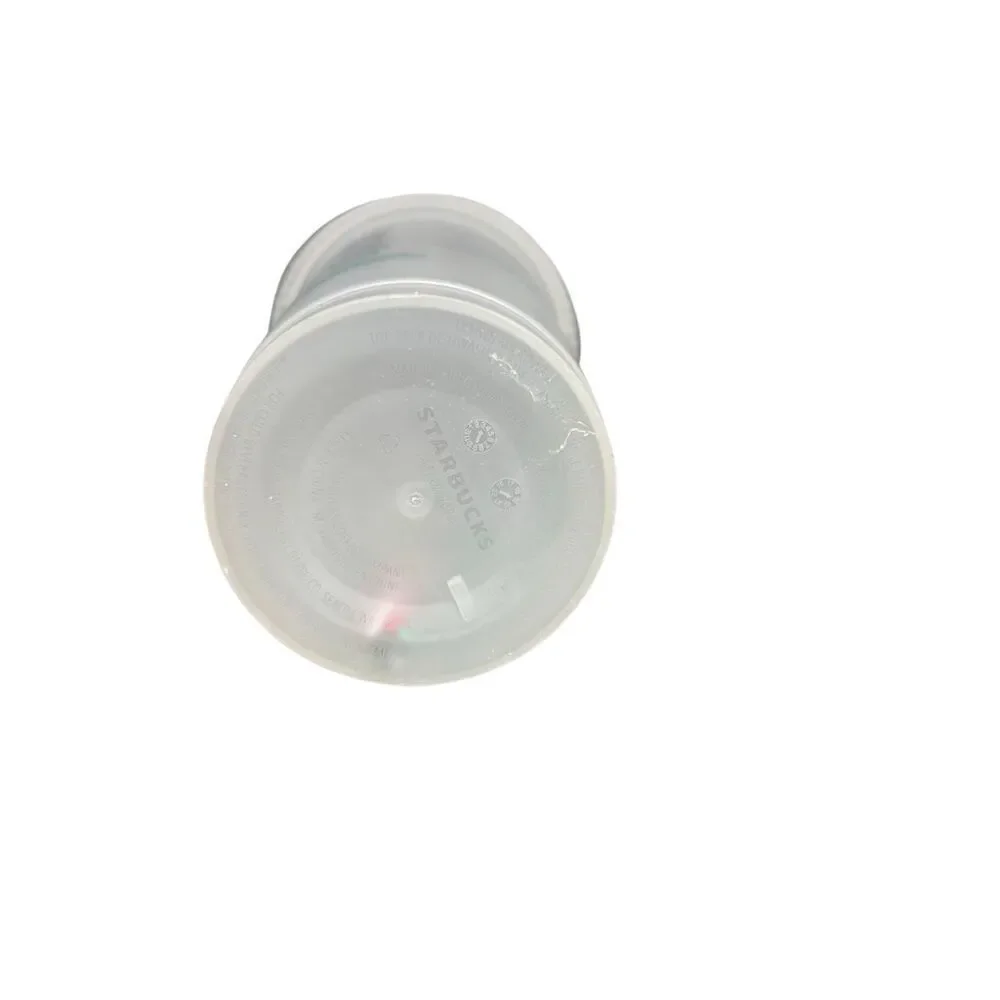 Starbucks Reusable Frosted Plastic Cold Cup With Lid and Straw